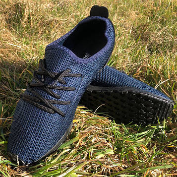Кросівки літо чоловіча сітка 45 розмір | Текстильні кросівки | Модель 41373. Колір: синій