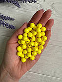 Бусини круглі АКРИЛОВІ  " С06510 " жовті 10 мм 500 грамів