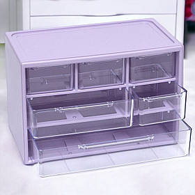 Настільний органайзер для дрібниць на 6 відділень 12х18х9, 5 см, органайзер для гумок