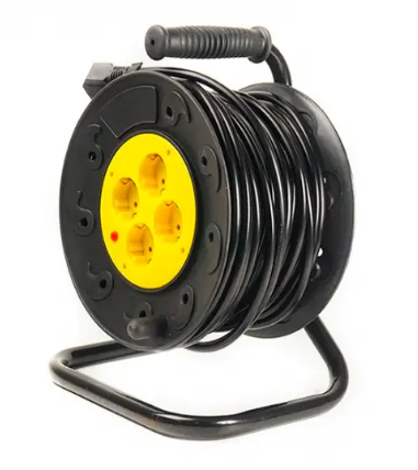Подовжувач на котушці Lemanso LMK72002, 20 м, 4 розетки, 16 А, 800-3000 Вт, фото 1