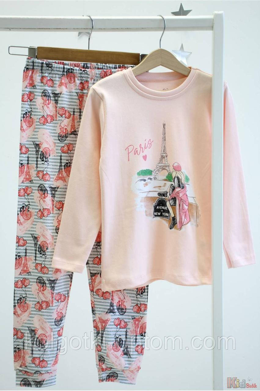 ОПТОМ Піжама персикова для дівчинки "Paris" (110 см.)  Vitmo 2125000834863