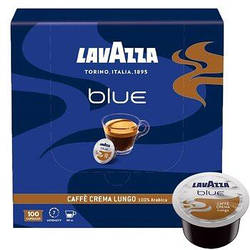 Кава в капсулах Lavazza Blue Caffe Crema Lungo 100 шт Італія 100% Арабіка Блю