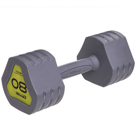 Гантель 8 кг покриття TPU Zelart-2678-8 Гантелі, гирі, штанги та диски, фото 1