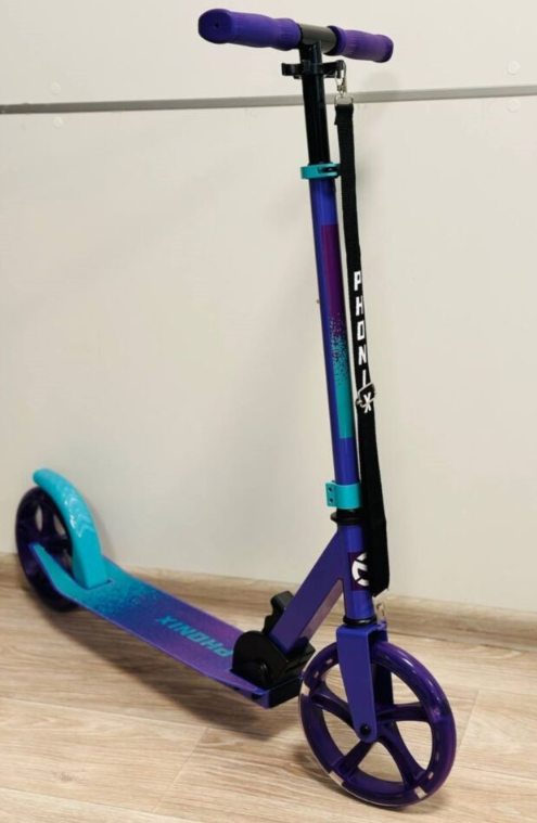 Дитячий міський самокат Maraton Phonix, складаний з ременем для перенесення, від 8 років. MP1078, фото 1