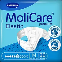 Подгузники для взрослых, страдающих недержанием MoliCare Premium Elastic 6 капель M 30шт/пак