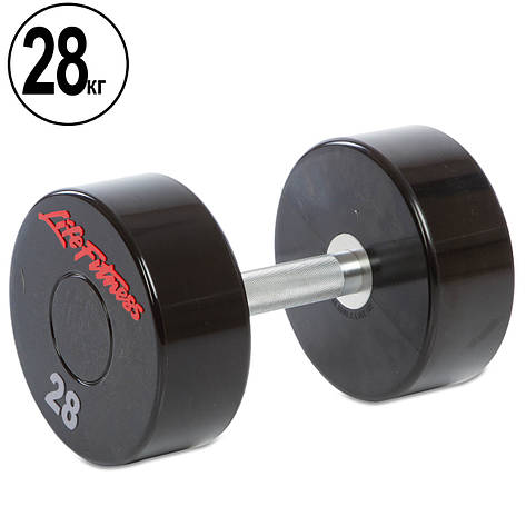 Гантель 28 кг цільна професійна LIFE FITNESS-80081-28, фото 1