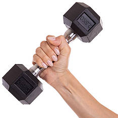 Гантель 2.5 кг цільна шестигранна SP-Planeta-80075-2_5