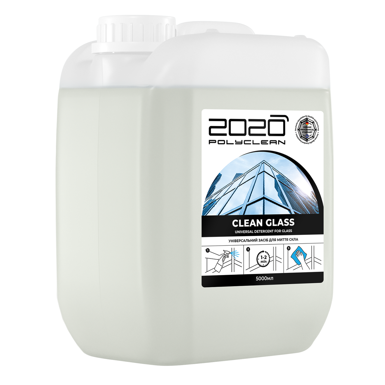 POLYCLEAN 2020 Універсальний засіб для миття скла “CLEAN GLASS”,5 л