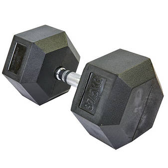 Гантель 37.5 кг суцільна шестигранна SP-Planeta-8013-37_5, фото 2
