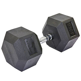 Гантель 40 кг суцільна шестигранна SP-Planeta-8013-40, фото 1
