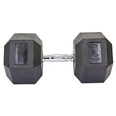 Гантель 40 кг суцільна шестигранна SP-Planeta-8013-40, фото 4