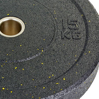Диск бамперний для кросфіту 15 кг 51 мм Record Bumper Plates-5126-15, фото 3