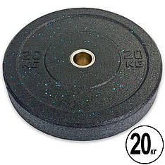 Диск бамперний для кросфіту 20 кг 51 мм Record Bumper Plates-5126-20 Гантелі, гирі, штанги і диски