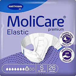 Підгузки для дорослих, які страждають на нетримання MoliCare Premium Elastic 8 крапель S 26шт/пак