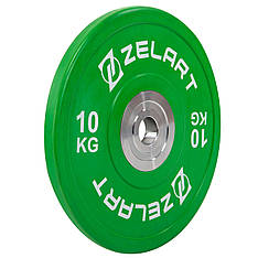 Диск бамперний для кросфіту резиновий 10 кг d-52мм Zelart-7798-10 Гантелі, гирі, штанги і диски