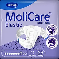 Подгузники для взрослых, страдающих недержанием MoliCare Premium Elastic 8 капель M 26шт/пак