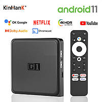 Медіаплеєр KINHANK G1 4/32 Gb Amlogic S905X4-J Android TV 11 NETFLIX Smart TV Box