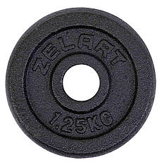 Диск сталевий 1.25 кг 30 мм Zelart-7785-1_25, фото 3