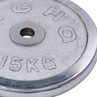 Диск хромований 15 кг 30 мм HIGHQ-1455-15S, фото 3