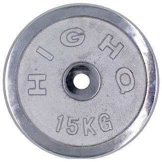 Диск хромований 15 кг 30 мм HIGHQ-1455-15S, фото 4