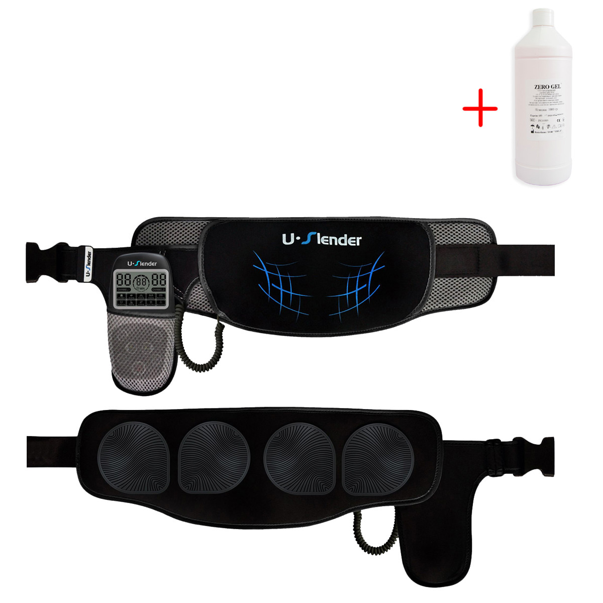 Міостимулятор для преса U-Slender тренажер для преса + Гель Zero gel (1 л) струмопровідний для ЕКГ