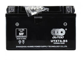 Акумулятор мото AGM (чорний) 12V 6 Ah (UTX7A-BS) (L+)