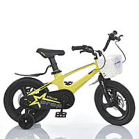 Велосипед двоколісний 14 дюймів (магнієва рама, 75% складання, кошик) Profi Stellar MB 141020-4 Жовтий