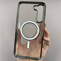 Чохол для Samsung Galaxy S23 Plus прозорий чохол з магсейфом на телефон самсунг с23 плюс чорний h3b, фото 3