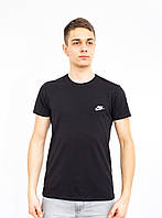 Чоловіча футболка Nike (вишивка) чорний+б