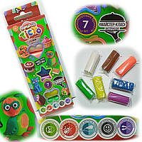 Тісто для ліплення Danko Toys "Master Do" / 7 кольорів / TMD-02-06