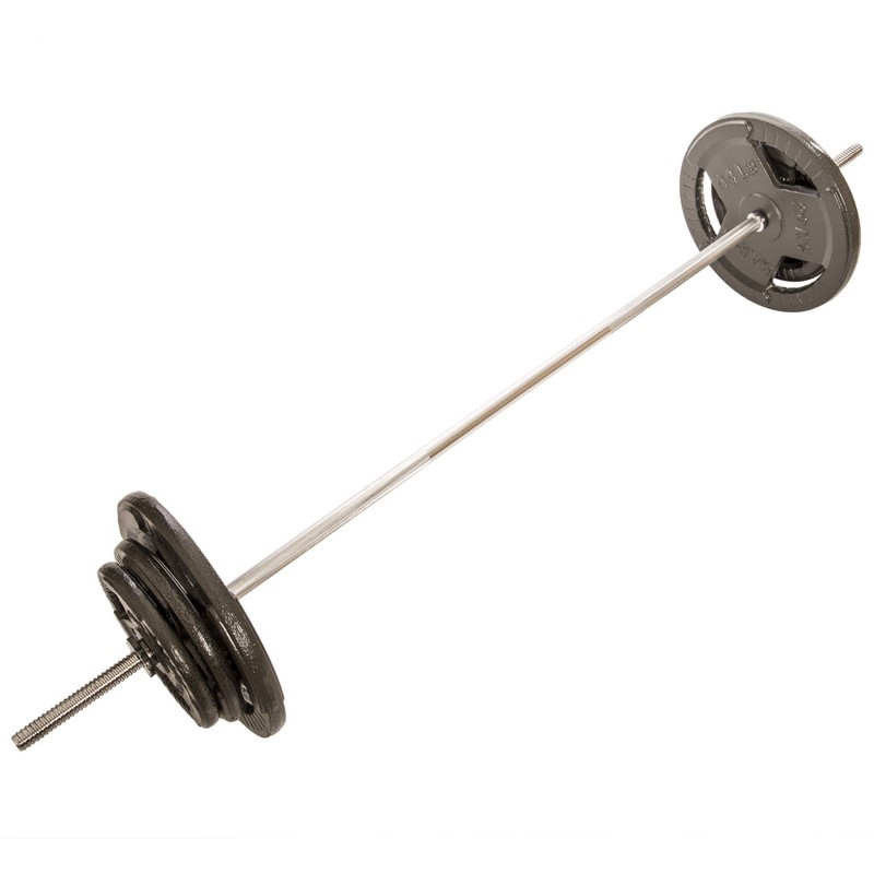 Штанга пряма зі сталевими блінами на 83 кг довжина-1,8 м SPORTS 1139-83