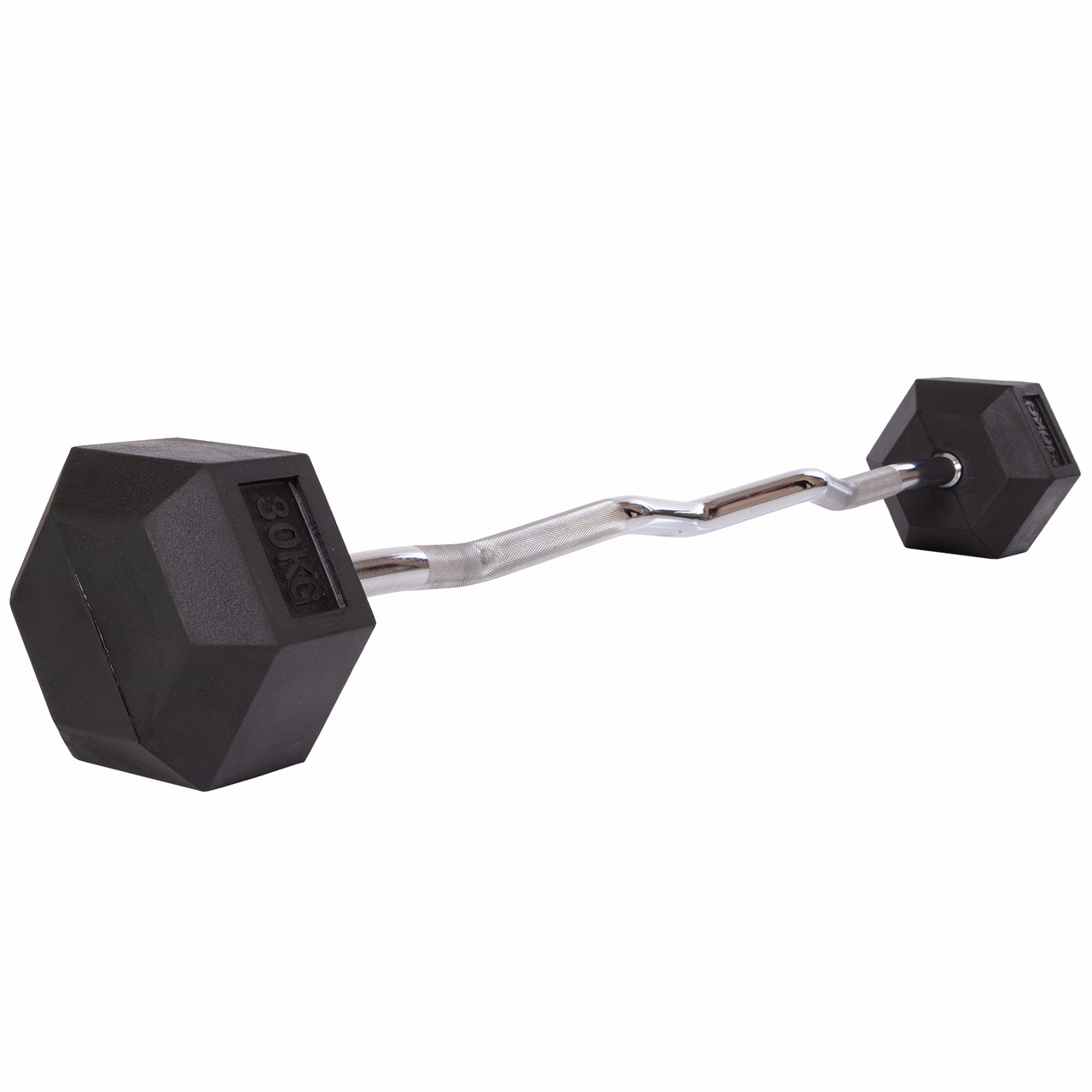 Штанга фіксована вигнута погумована Zelart 6231-30 довжина 95 см 30 кг