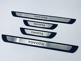 Накладки на пороги Toyota Camry XV50 2012+ (Y-1 хром-пласт) TAN24