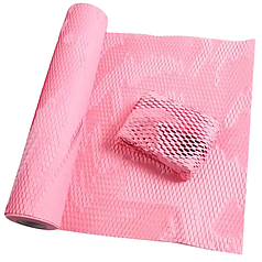 Стільниковий крафт папір Honeycomb, рулон - 30 см х 10 м, рожевий