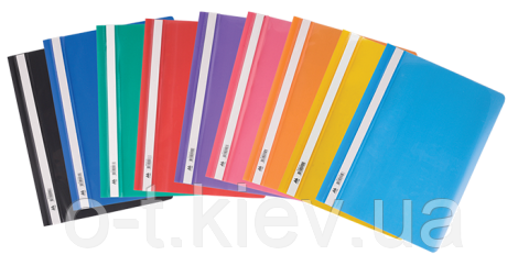Папка пластикова зі швидкозшивачем, A4, асорті 12шт. BM.3311-99, фото 1