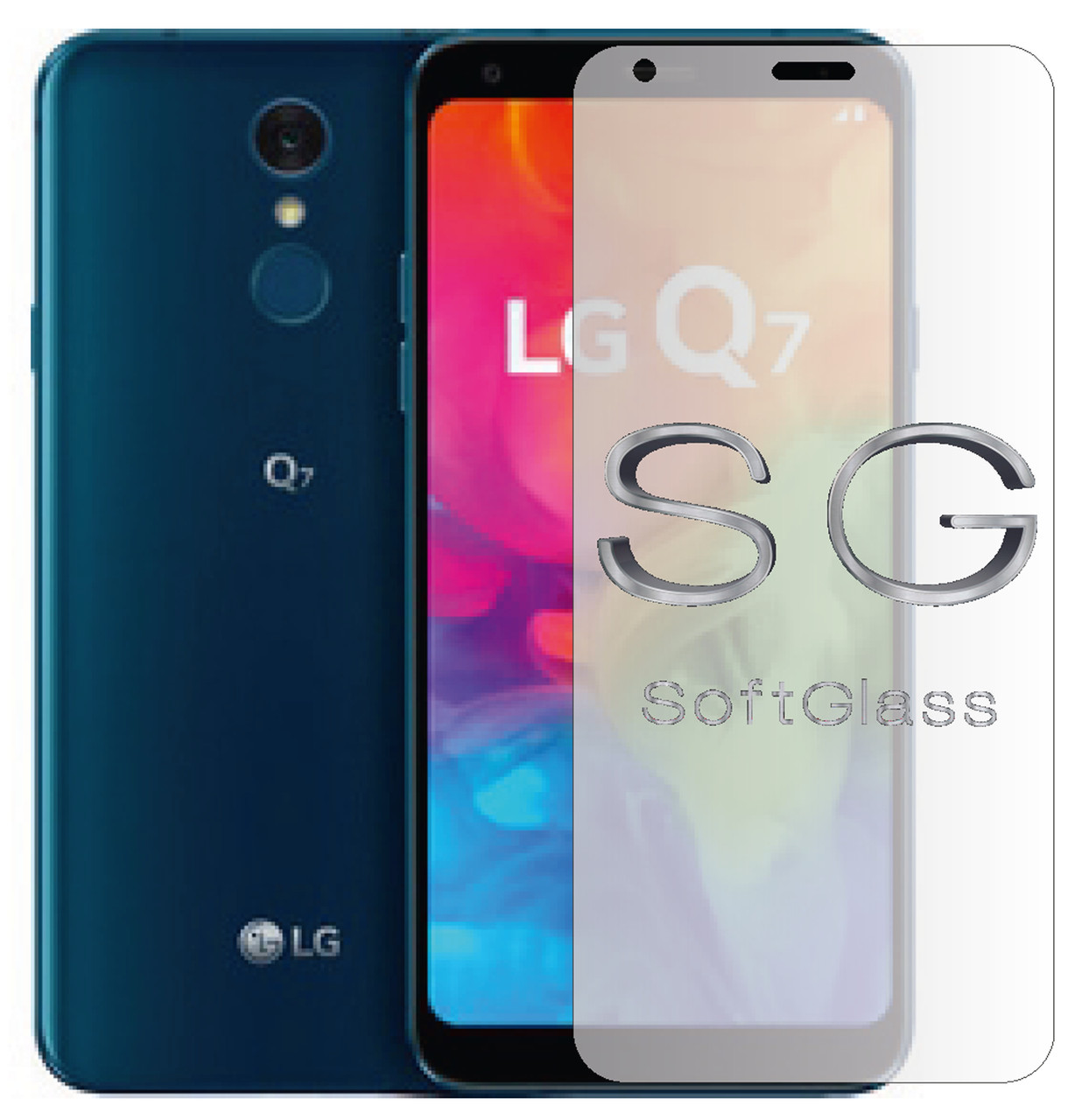 М'яке скло для LG Q7 на екран поліуретанове SoftGlass, фото 1