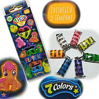 Тесто для лепки Danko Toys "FLUORIC" Neon colors / 7 цветов неоновых / TMD-FL-7-01U