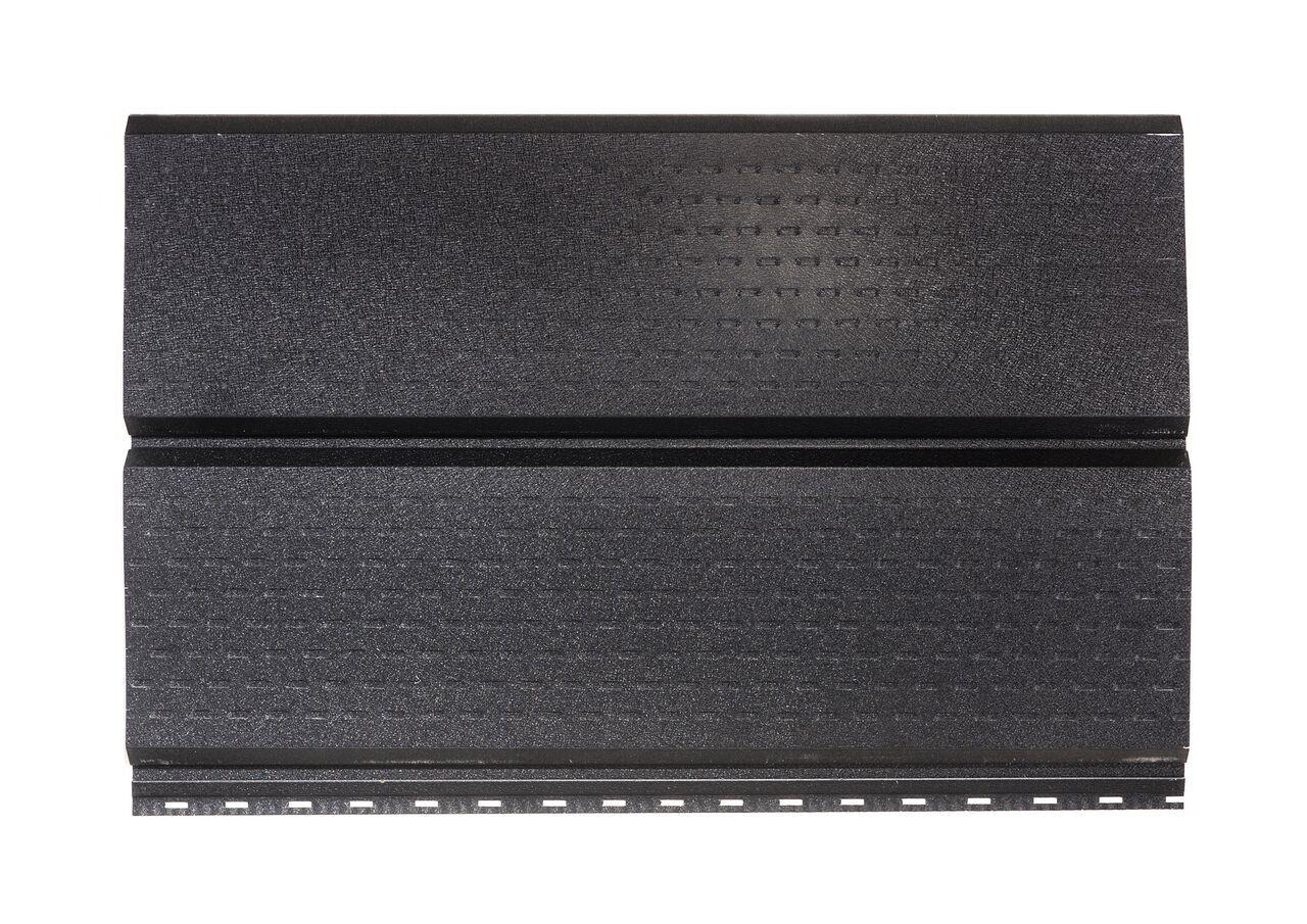 Підшивка покрівлі з металевого сайдинга колір-чорний RAL 9005 МАТ