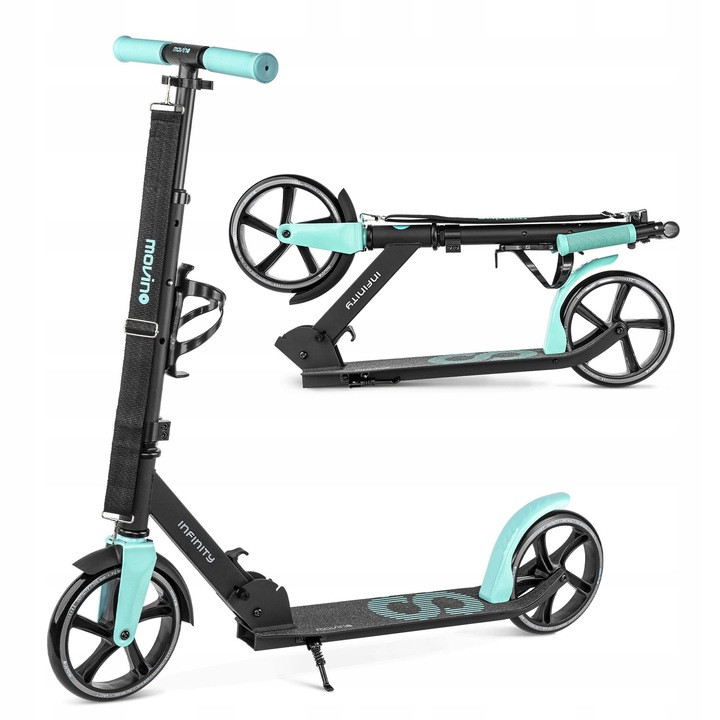 Самокат Movino Infinity для дітей, підлітків та дорослих до 100 кг Польща Black-Blue