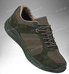 Полегшені тактичні кросівки на міжсезоння / тактичне демісезонне взуття з шкіри FANTOM Leather Light (olive)