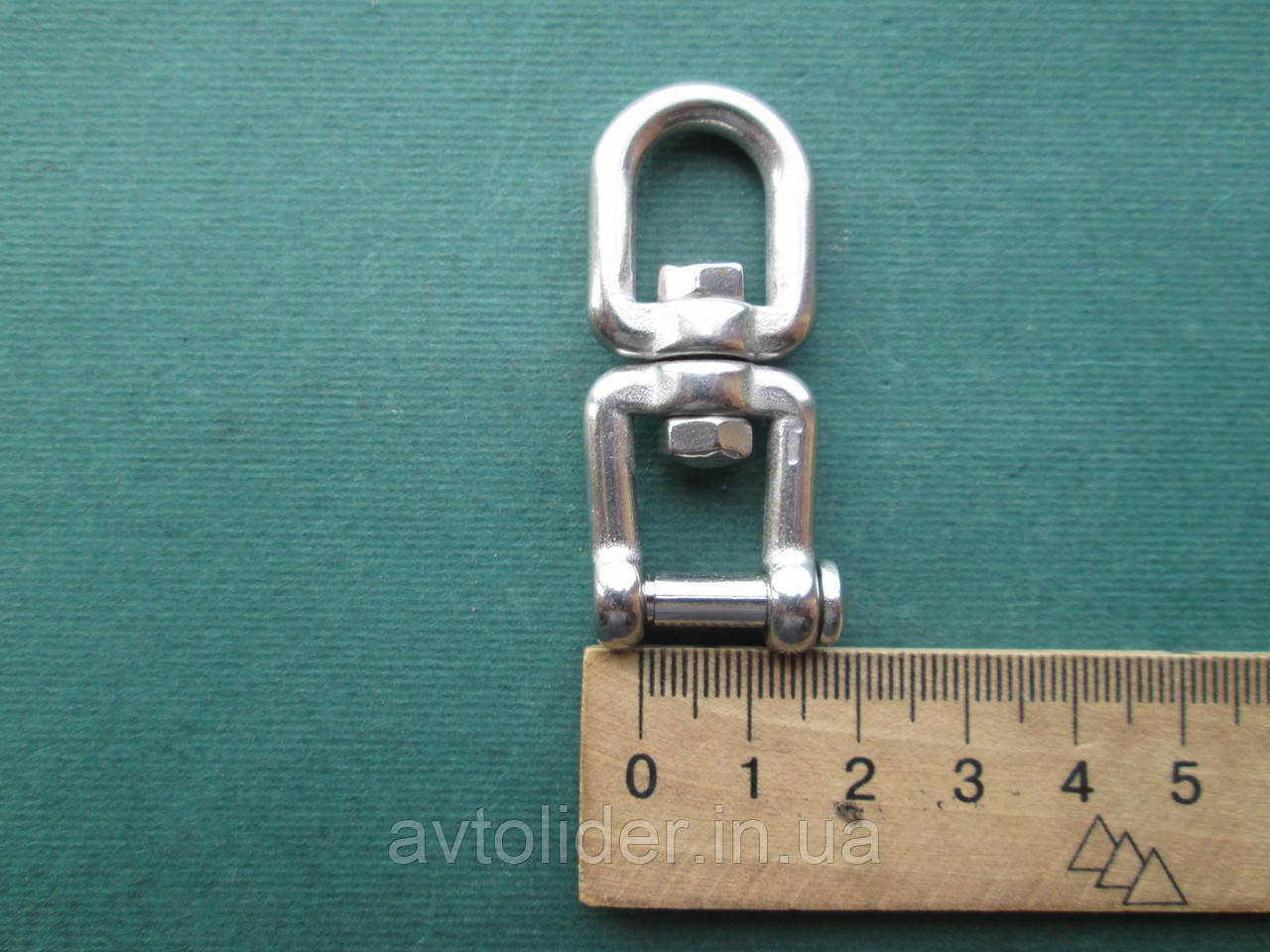 Вертлюг кольцо-вилка с антивандальным пальцем TORX+PIN, нержавеющая сталь А4 (AISI 316) - фото 2 - id-p2125770685
