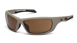 Окуляри захисні Venture Gear Tactical Howitzer Tan (bronze) Anti-Fog, коричневі в пісочній оправі