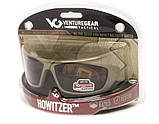 Окуляри захисні Venture Gear Tactical Howitzer Tan (bronze) Anti-Fog, коричневі в пісочній оправі, фото 3