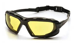 Окуляри захисні з ущільнювачем Pyramex Highlander-PLUS (amber) Anti-Fog, жовті
