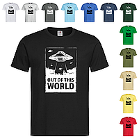 Черная мужская/унисекс футболка Out of this world 2 (22-21)