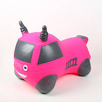 Детский резиновый прыгун Машина розовая, PRIGUN2