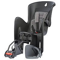 Детское кресло заднее POLISPORT Bilby Maxi RS на подседельную трубу, 9-22 кг, черное