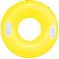 Детский надувной круг с ручками 59258 глянцевый (Желтый) ShoppinGo Дитячий надувний круг з ручками 59258
