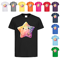 Черная детская футболка Со звездой детская (22-23)