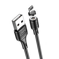 Магнитный кабель USB - Lightning Hoco X52 2.4A 1 метр Black (96368) ka